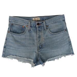 Madewell Relaxed Denim Shorts AJ242 Women's 28 Cutoffs Button Fly Rigid‎ Denim